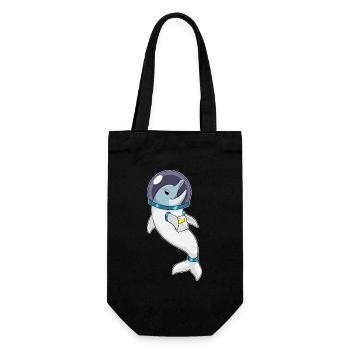 Dolphin Astronaut Space - Gift Bag for Bottles - black - Front