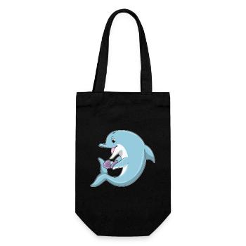 Perle de dauphin - Sac à bouteille - noir - Devant