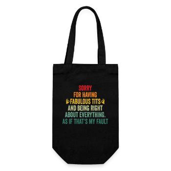 Sorry I'm fabulous - Gift Bag for Bottles - black - Front