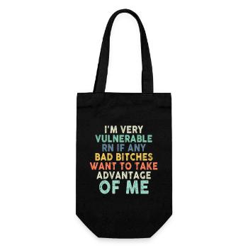 I'm Very Vulnerable RN - Gift Bag for Bottles - black - Front