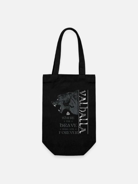 Valhalla Wikinger Grizzly Bär Wotansknoten Norse - Geschenkbeutel für Flaschen - Schwarz