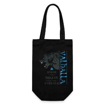 Grizzly Bear Valhalla Viking Bear Wotan Knots - Gift Bag for Bottles - black - Front