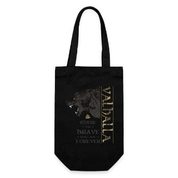 Valhalla Viking Bear Grizzly Bear Wotan Knots - Gift Bag for Bottles - black - Front