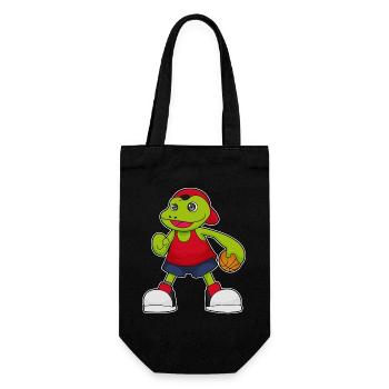 Frog basketball player basketball - Gift Bag for Bottles - black - Front