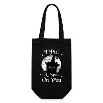 I Put A Spell On You Wuschelige Cat Wand - Gift Bag for Bottles - black - Front