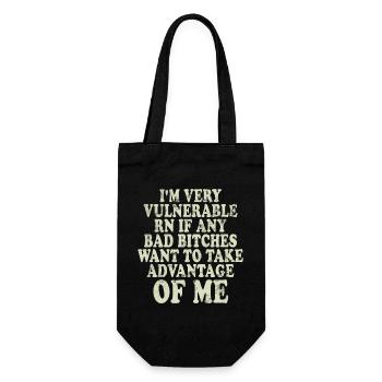 I'm Very Vulnerable RN - Gift Bag for Bottles - black - Front