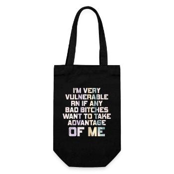 I'm Very Vulnerable RN - Gift Bag for Bottles - black - Front