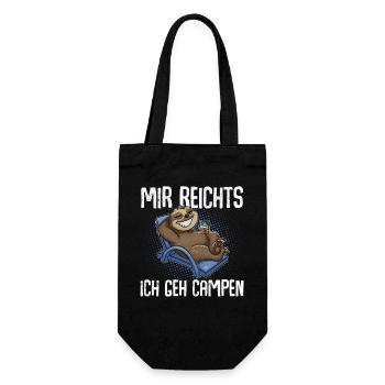 Mir Reichts Ich Geh Campen - Geschenkbeutel für Flaschen - Schwarz - Vorne