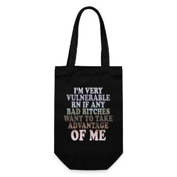 I'm Very Vulnerable RN - Gift Bag for Bottles - black - Front