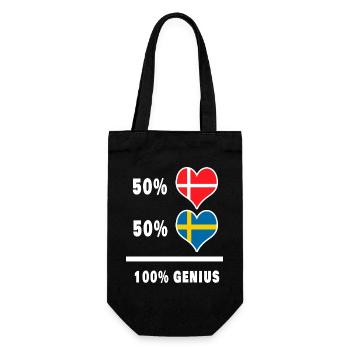 Dänemark und Schweden Genial / Geschenk - Geschenkbeutel für Flaschen - Schwarz - Vorne