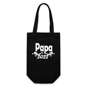 Papa 2022 - Vater 2022 - Geschenkbeutel für Flaschen - Schwarz - Vorne