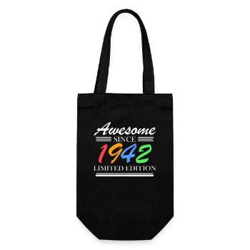 1942 - Jahrgang 1942 - Fantastisch seit 1942 - Geschenkbeutel für Flaschen - Schwarz - Vorne