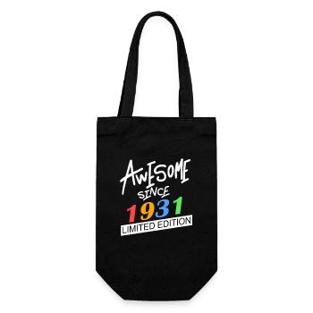 1931 - Jahrgang 1931 - Fantastisch seit 1931 - Geschenkbeutel für Flaschen - Schwarz - Vorne