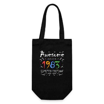 1983 - Jahrgang 1983 - Fantastisch seit 1983 - Geschenkbeutel für Flaschen - Schwarz - Vorne