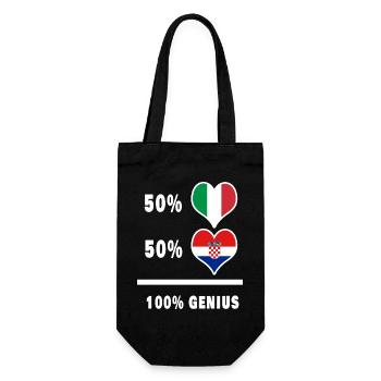 Brilliant Italien und Kroatien / Geschenk - Geschenkbeutel für Flaschen - Schwarz - Vorne
