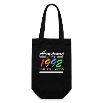 1992 - Jahrgang 1992 - Fantastisch seit 1992 - Geschenkbeutel für Flaschen - Schwarz - Vorne