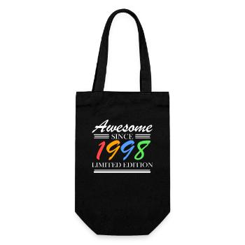 1998 - Jahrgang 1998 - Fantastisch seit 1998 - Geschenkbeutel für Flaschen - Schwarz - Vorne