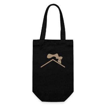 House Roof - Gift Bag for Bottles - black - Front