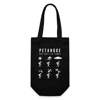 Pétanque par Tout les Temps - Sac à bouteille - noir - Devant