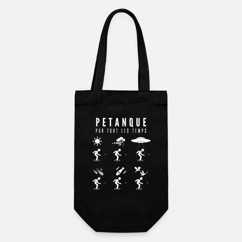 Pétanque par Tout les Temps - Sac à bouteille - noir
