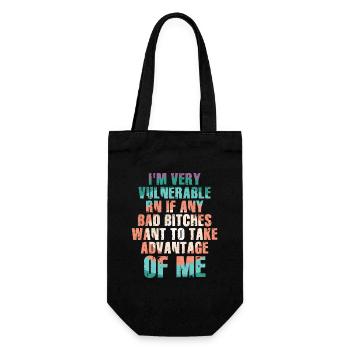 I'm Very Vulnerable RN - Gift Bag for Bottles - black - Front