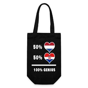Croatie et Pays-Bas Genial / Cadeau - Sac à bouteille - noir - Devant