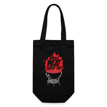 Smoke meat everyday - Geschenkbeutel für Flaschen - Schwarz - Vorne