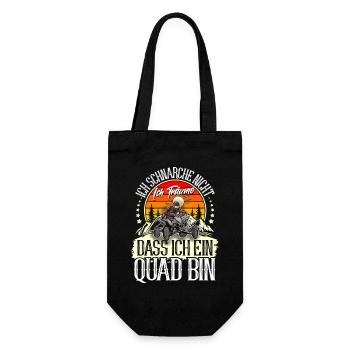 Quad ATV Offroad Quadfahrer - Geschenkbeutel für Flaschen - Schwarz - Vorne