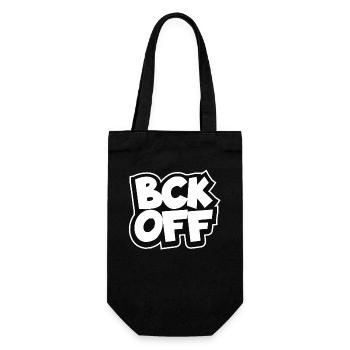 Back – Fuck yourself - Gift Bag for Bottles - black - Front