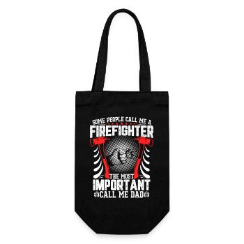 Fire Brigade Dad: The Most Important Call - Gift Bag for Bottles - black - Front