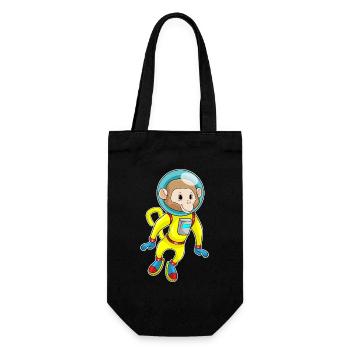 Monkey Astronaut Space - Gift Bag for Bottles - black - Front