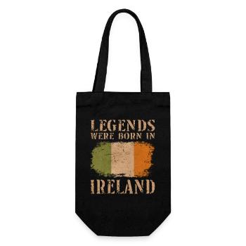 Vintage Design irische Flagge Irland - Geschenkbeutel für Flaschen - Schwarz - Vorne