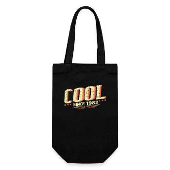 Cool seit 1982 - Geschenkbeutel für Flaschen - Schwarz - Vorne