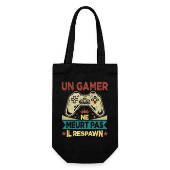 Un Gamer Ne Meurt Pas Il Respawn Cadeau Gamer - Sac à bouteille - noir - Devant