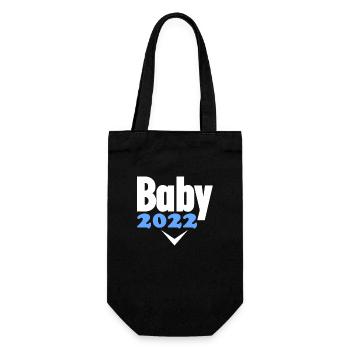 Baby 2022 - Geburt Schwanger 2022 - Geschenkbeutel für Flaschen - Schwarz - Vorne