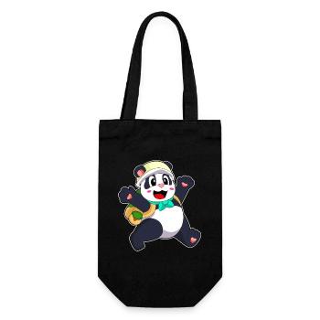 Panda Schüler Rucksack Schule - Geschenkbeutel für Flaschen - Schwarz - Vorne