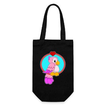 Parrot Heart - Gift Bag for Bottles - black - Front