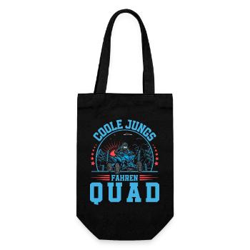 Quad ATV Offroad Quadfahrer - Geschenkbeutel für Flaschen - Schwarz - Vorne