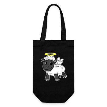 Sheep Angel - Gift Bag for Bottles - black - Front