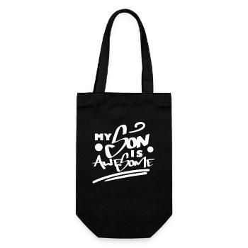 Vater Vatertag Geschenk - Geschenkbeutel für Flaschen - Schwarz - Vorne
