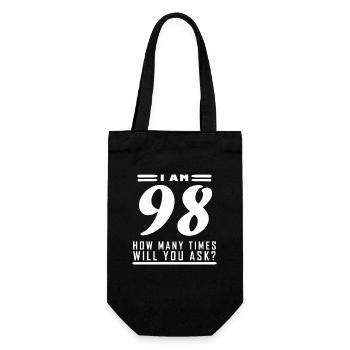 I am 98 – 98th birthday gift - Gift Bag for Bottles - black - Front