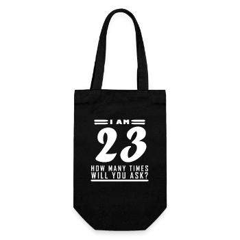 J’ai 23 ans – 23e anniversaire cadeau - Sac à bouteille - noir - Devant