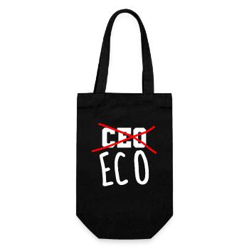 nicht CEO mehr ECO Umweltbewusstsein - Geschenkbeutel für Flaschen - Schwarz - Vorne