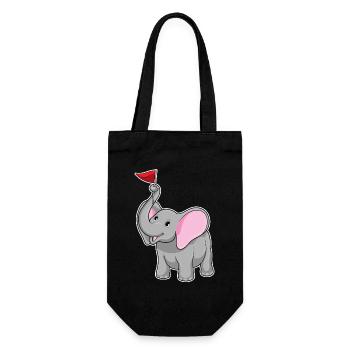 Elephant Flag - Gift Bag for Bottles - black - Front