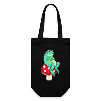 Frog Mushroom - Gift Bag for Bottles - black - Front