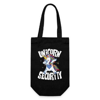 Unicorn security - Geschenkbeutel für Flaschen - Schwarz - Vorne