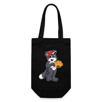 Cat Baseball Baseball Glove - Gift Bag for Bottles - black - Front