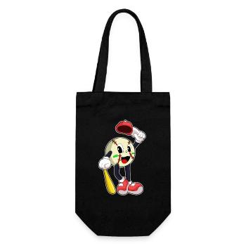 Baseball Baseball Bats - Gift Bag for Bottles - black - Front