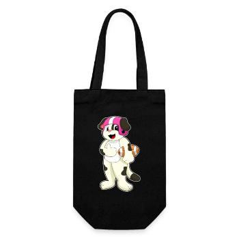 Dog American Football Sports - Gift Bag for Bottles - black - Front
