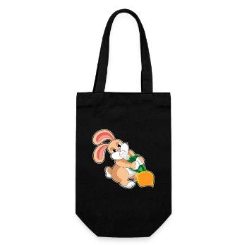 Rabbit Carrot - Gift Bag for Bottles - black - Front